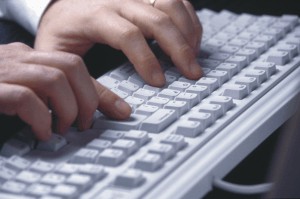 Picture of hands on a keyboard