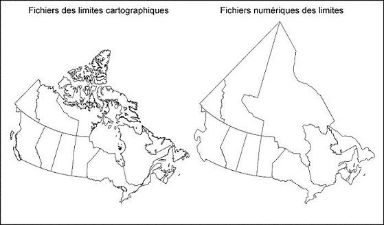 Figure 2.1 Fichiers des limites des provinces et des territoires, Recensement de 2006