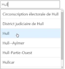 This image represents “Hull” which is selected from the list of suggestions in a dropdown menu.